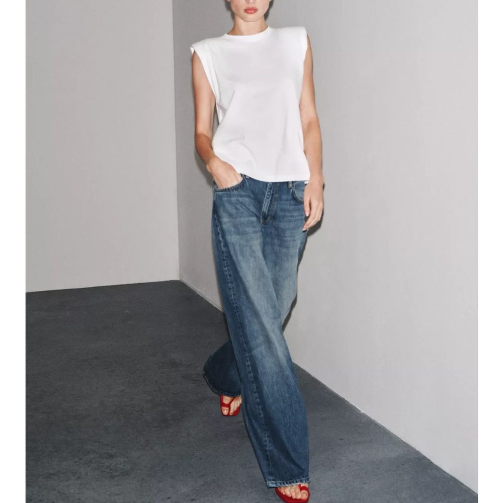 Zara Dark Blue Flare Women's Jeans
